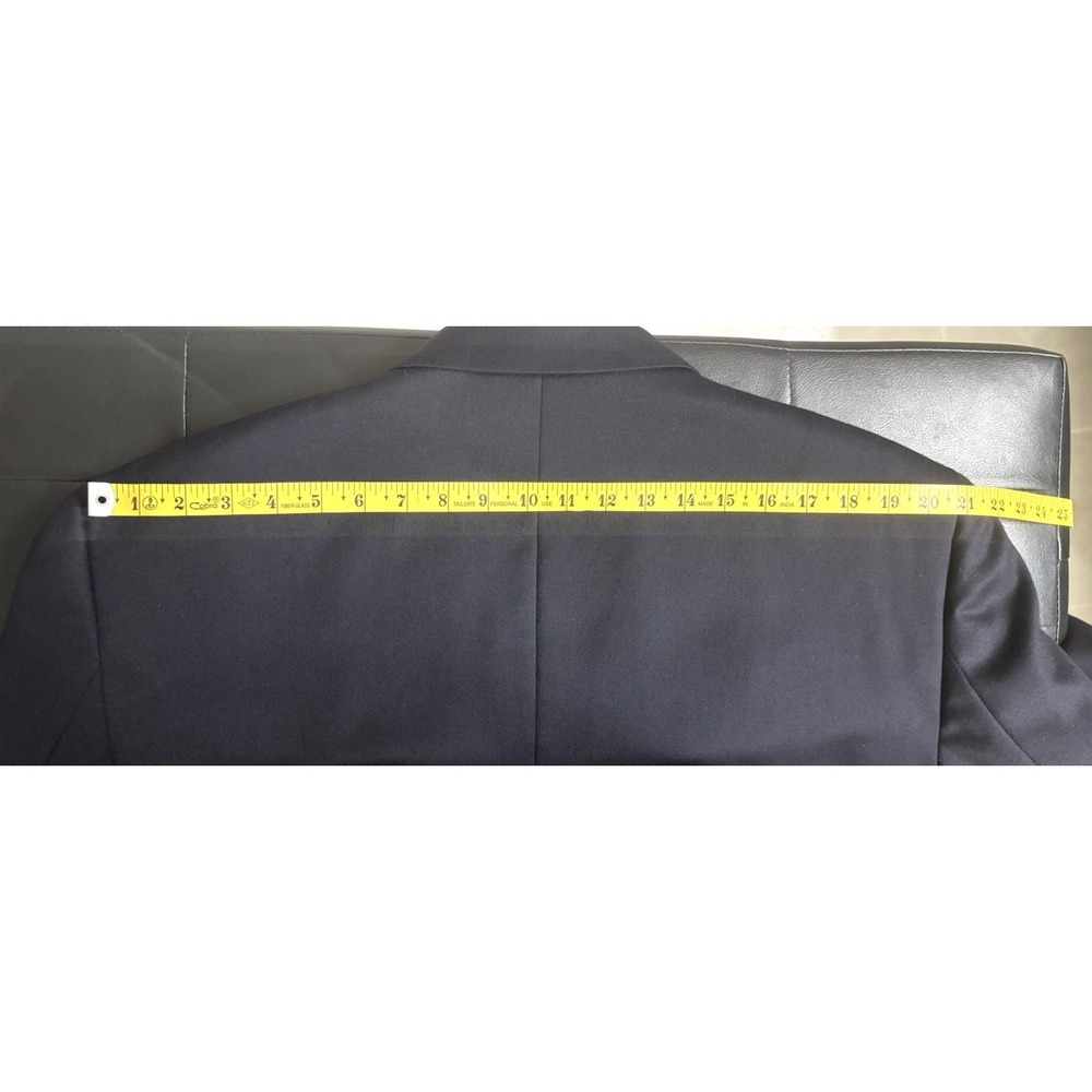 Linea Uomo 48R Navy Blue Modern Fit 100% Wool Mens Blazer Suit Jacket Sport Coat - Picture 9 of 10